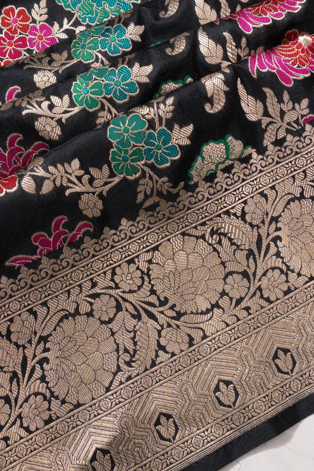 Banarasi Silk Brocade Black Saree