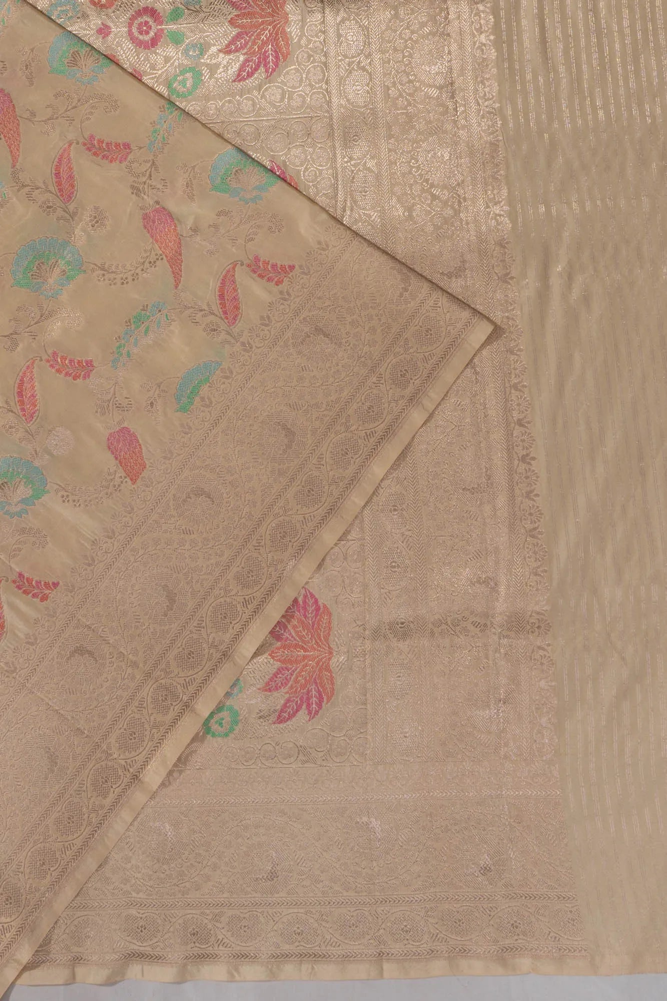 Banarasi Silk Jaal Beige Saree