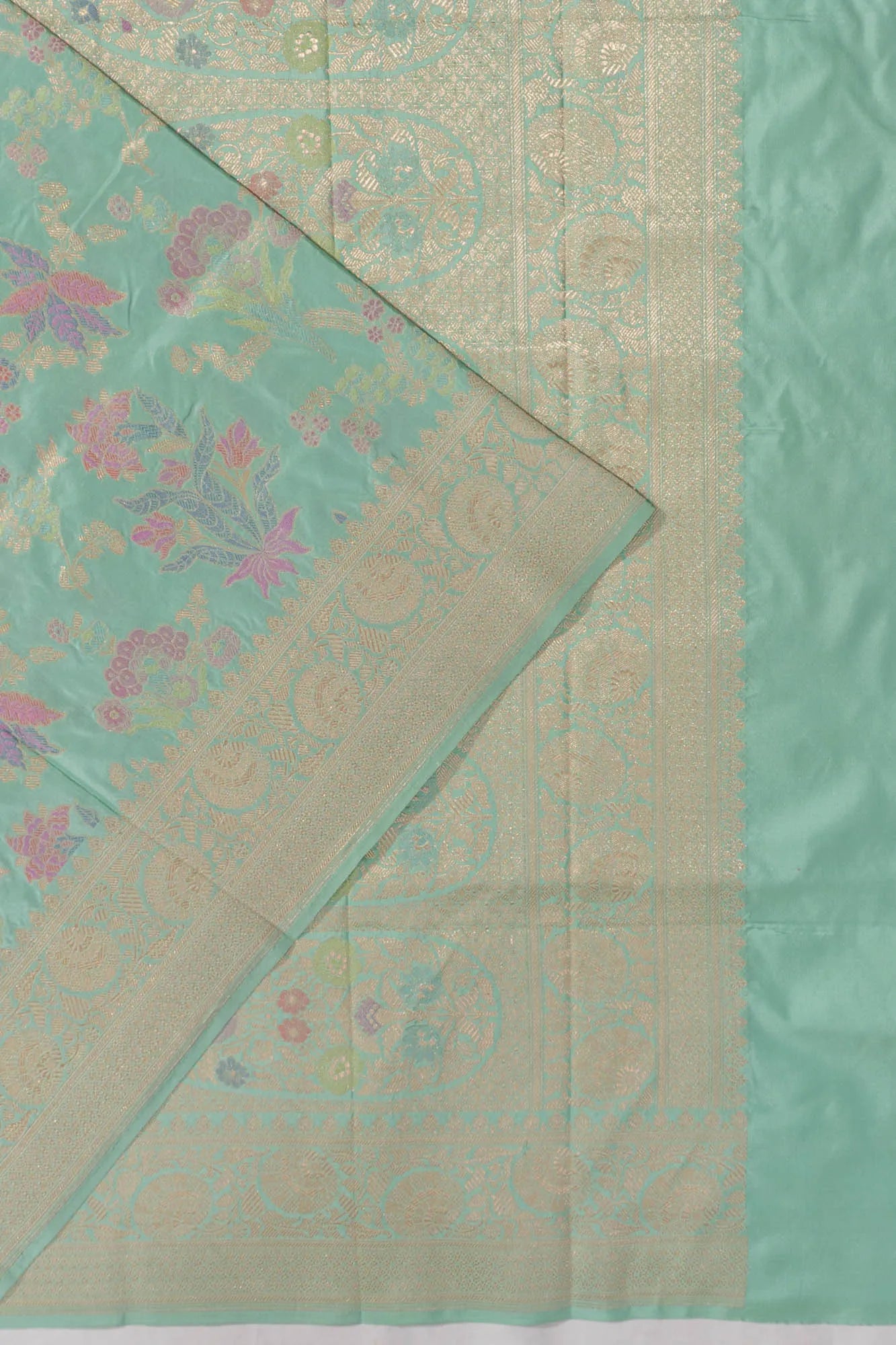 Banarasi Silk Brocade Sea Green Saree