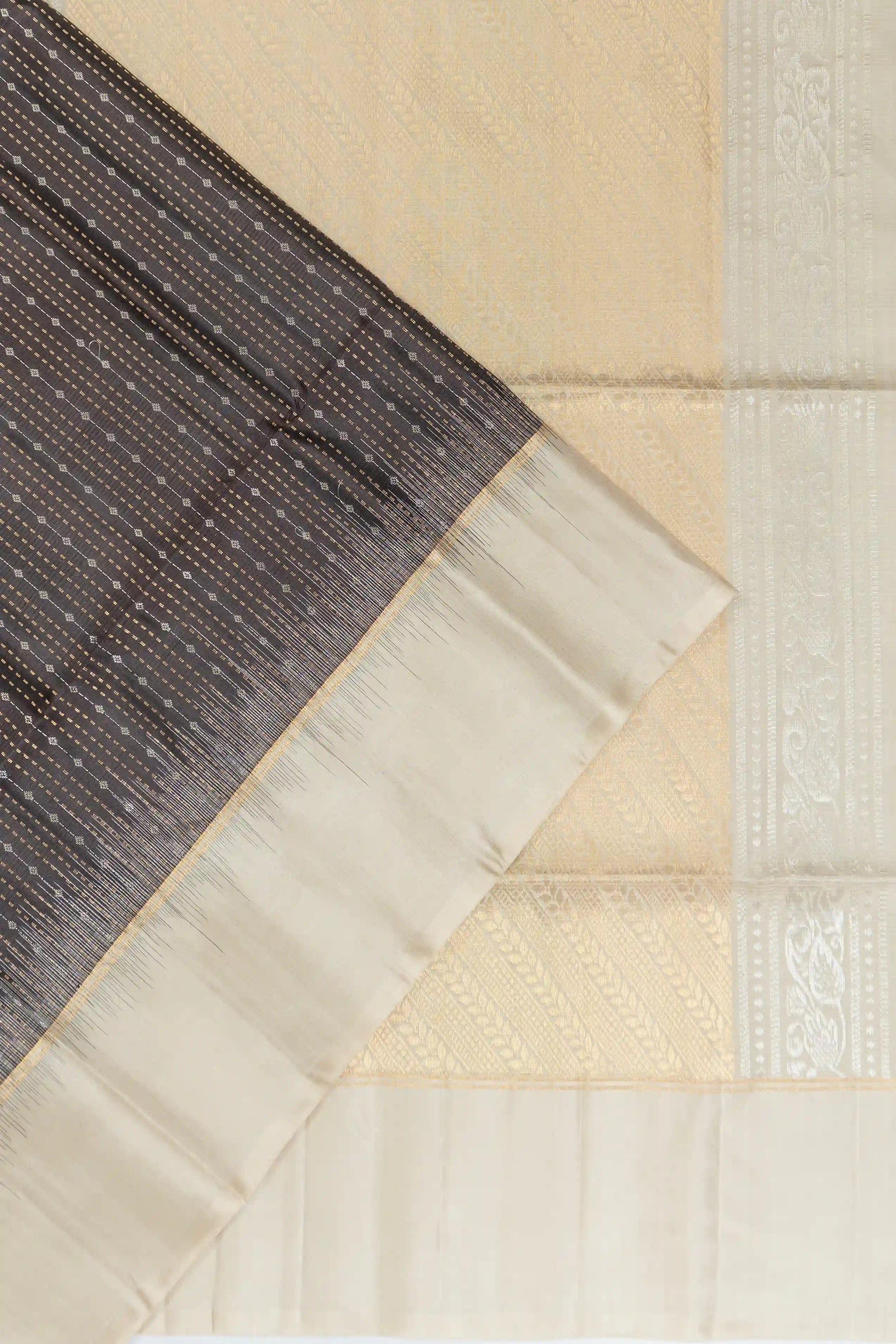 Taranga Kanchi Silk Brocade Black Saree