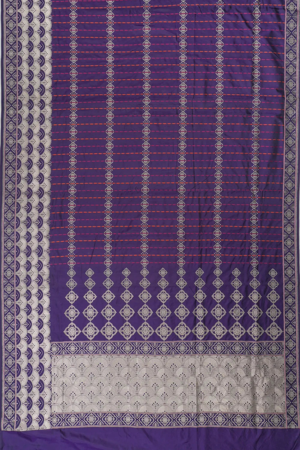 Banarasi Silk Brocade Violet Saree