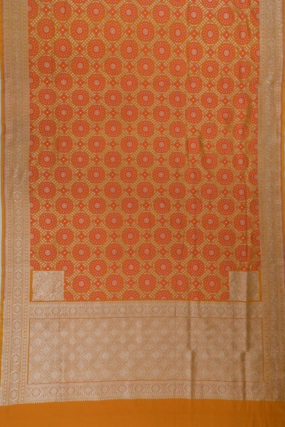 Banarasi Silk Brocade Mustard Yellow Saree