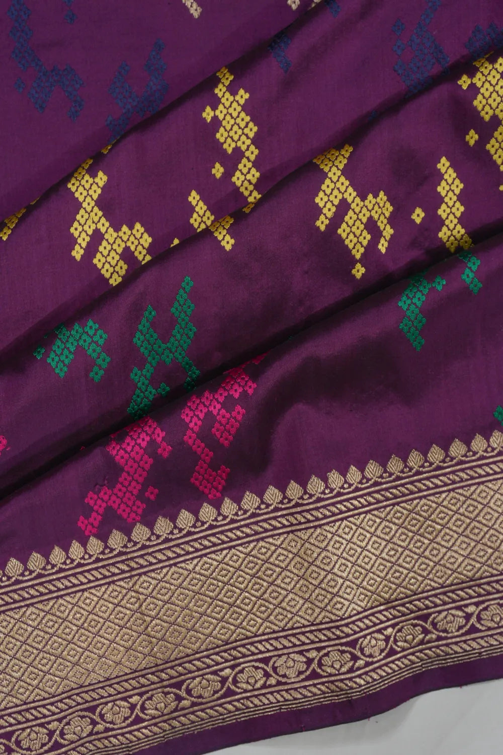 Banarasi Silk Brocade Purple Saree