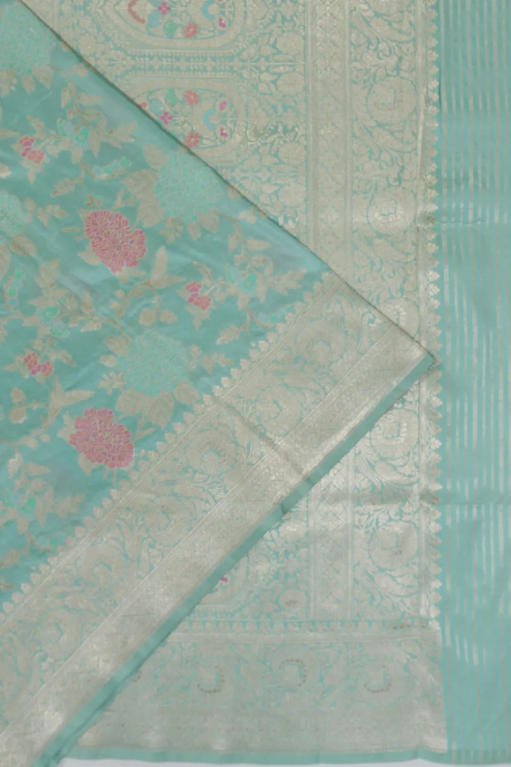 Banarasi Silk Brocade Sea Green Saree
