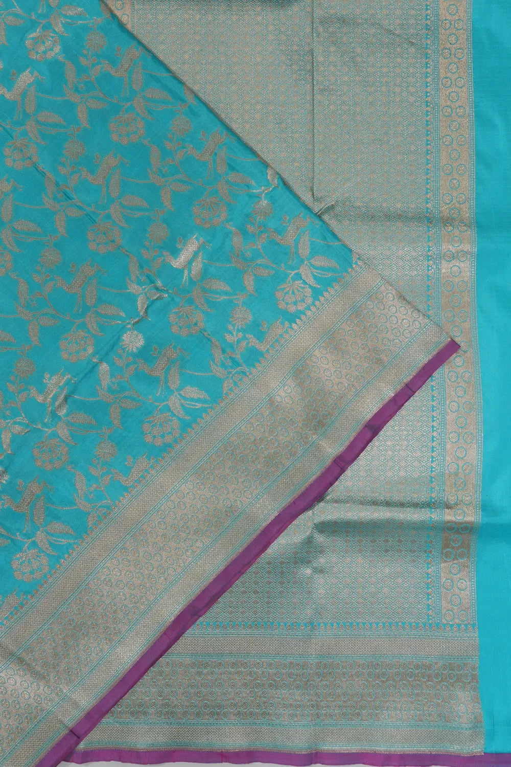 Vaanya Banaras Brocade Sky Blue Saree
