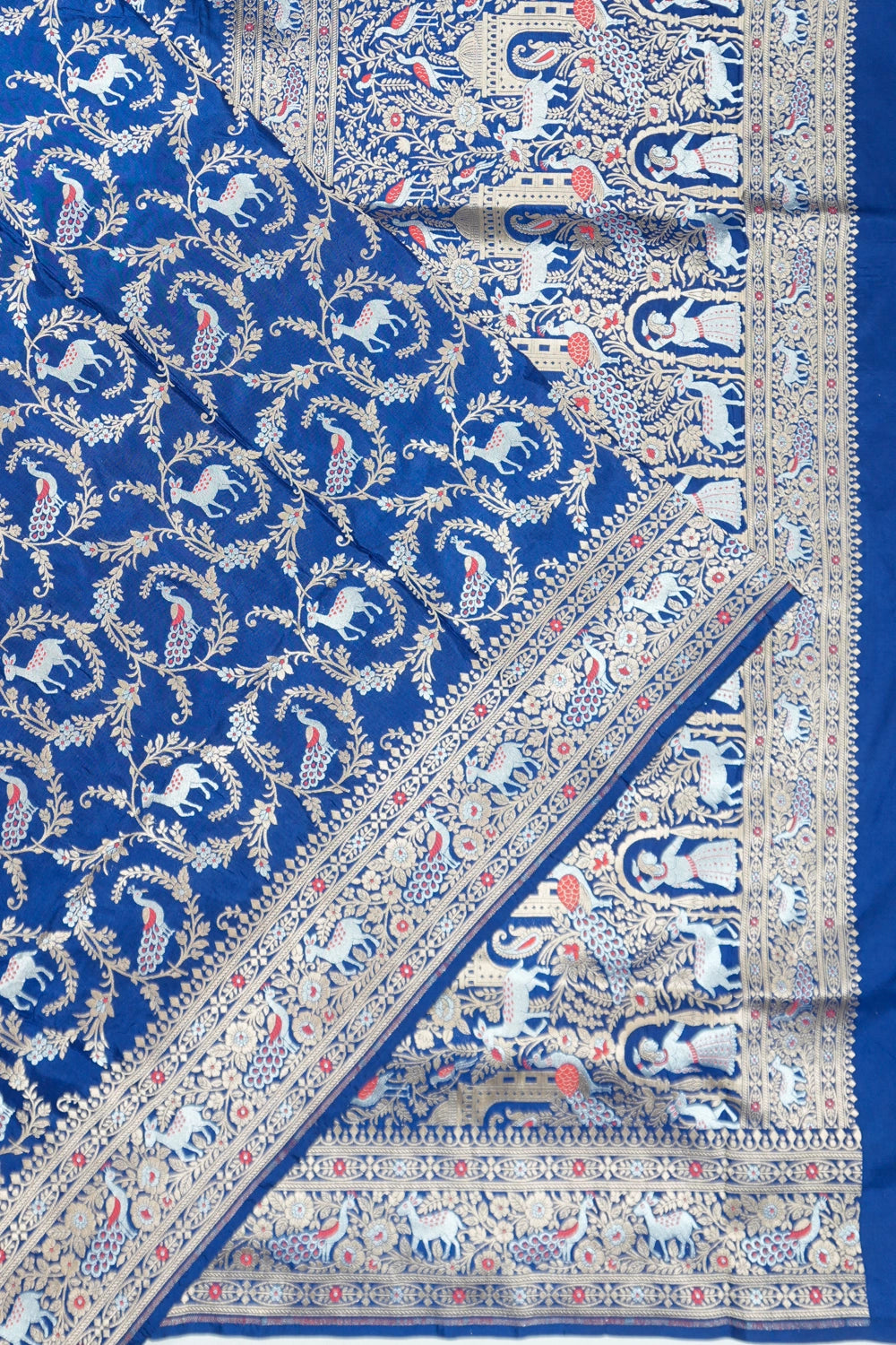 Vaanya Banaras Silk Brocade Blue Saree