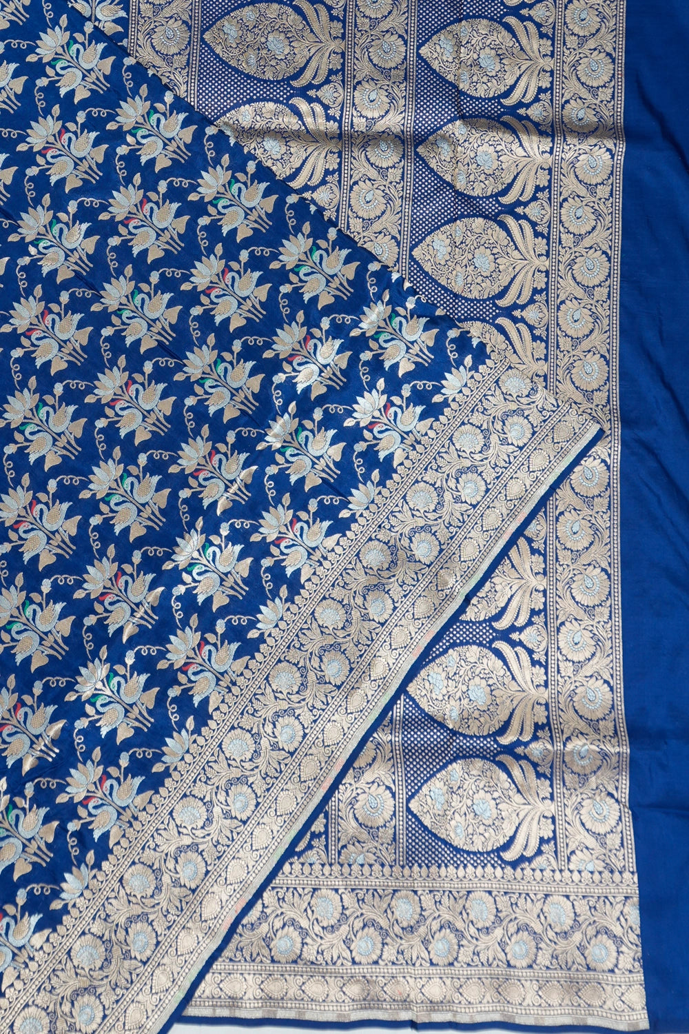 Vaanya Banaras Silk Brocade Blue Saree