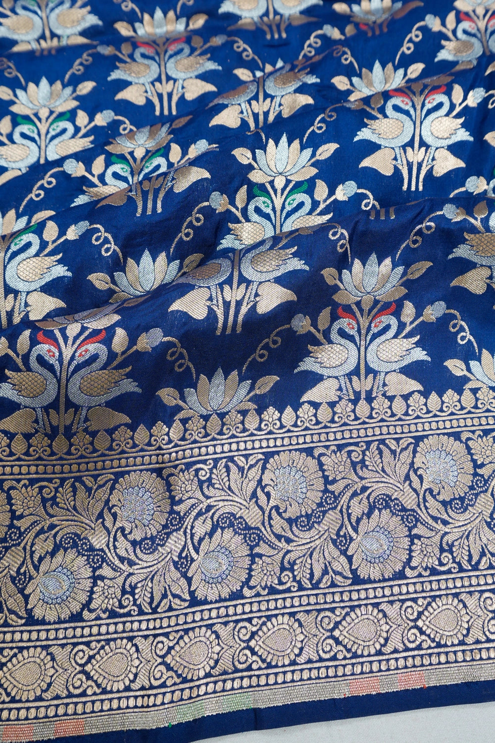 Vaanya Banaras Silk Brocade Blue Saree