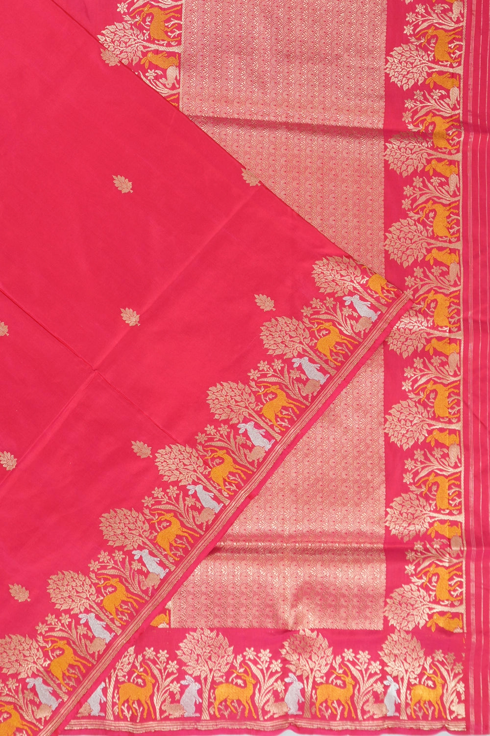 Banarasi Silk Butta Pink Saree