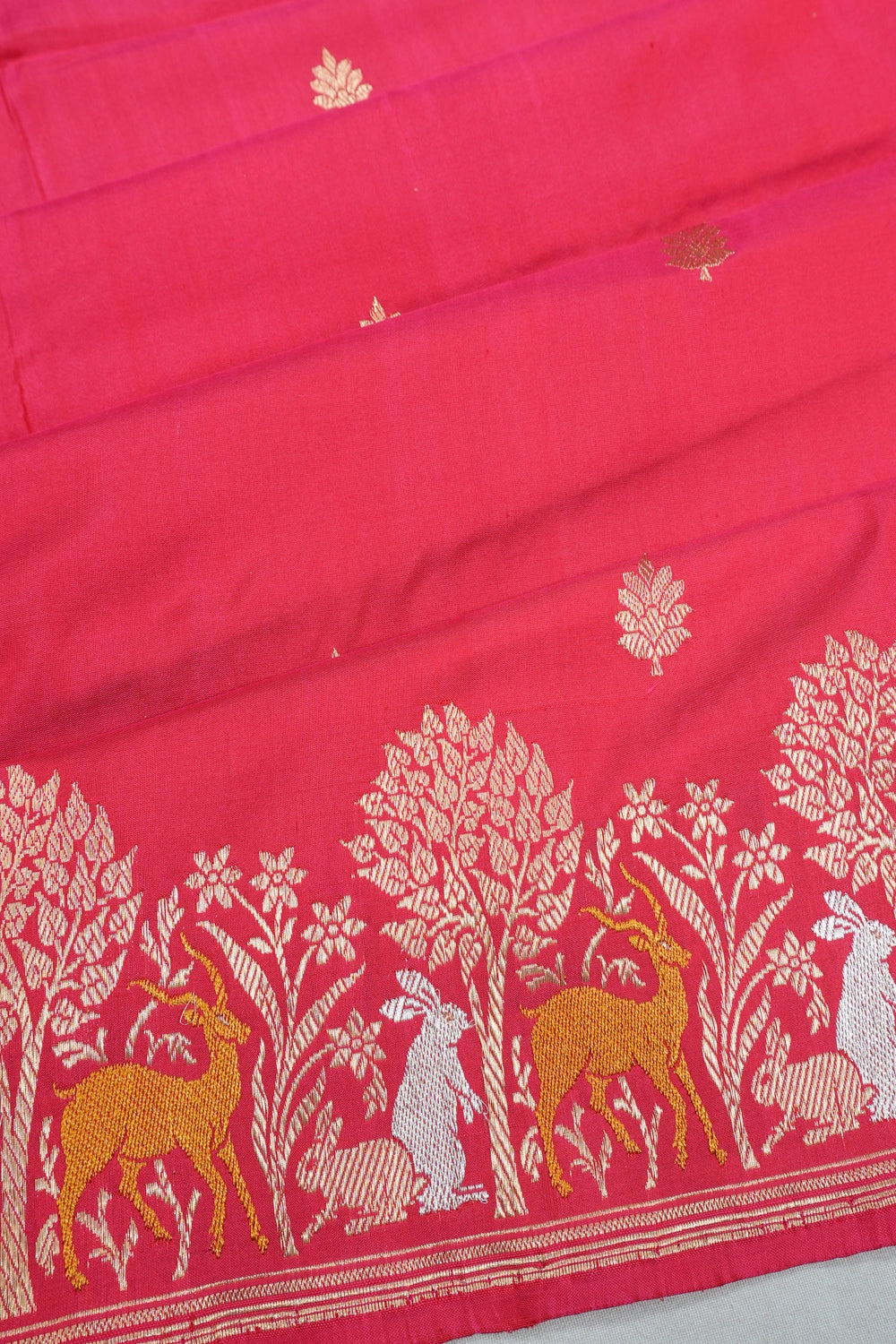Banarasi Silk Butta Pink Saree