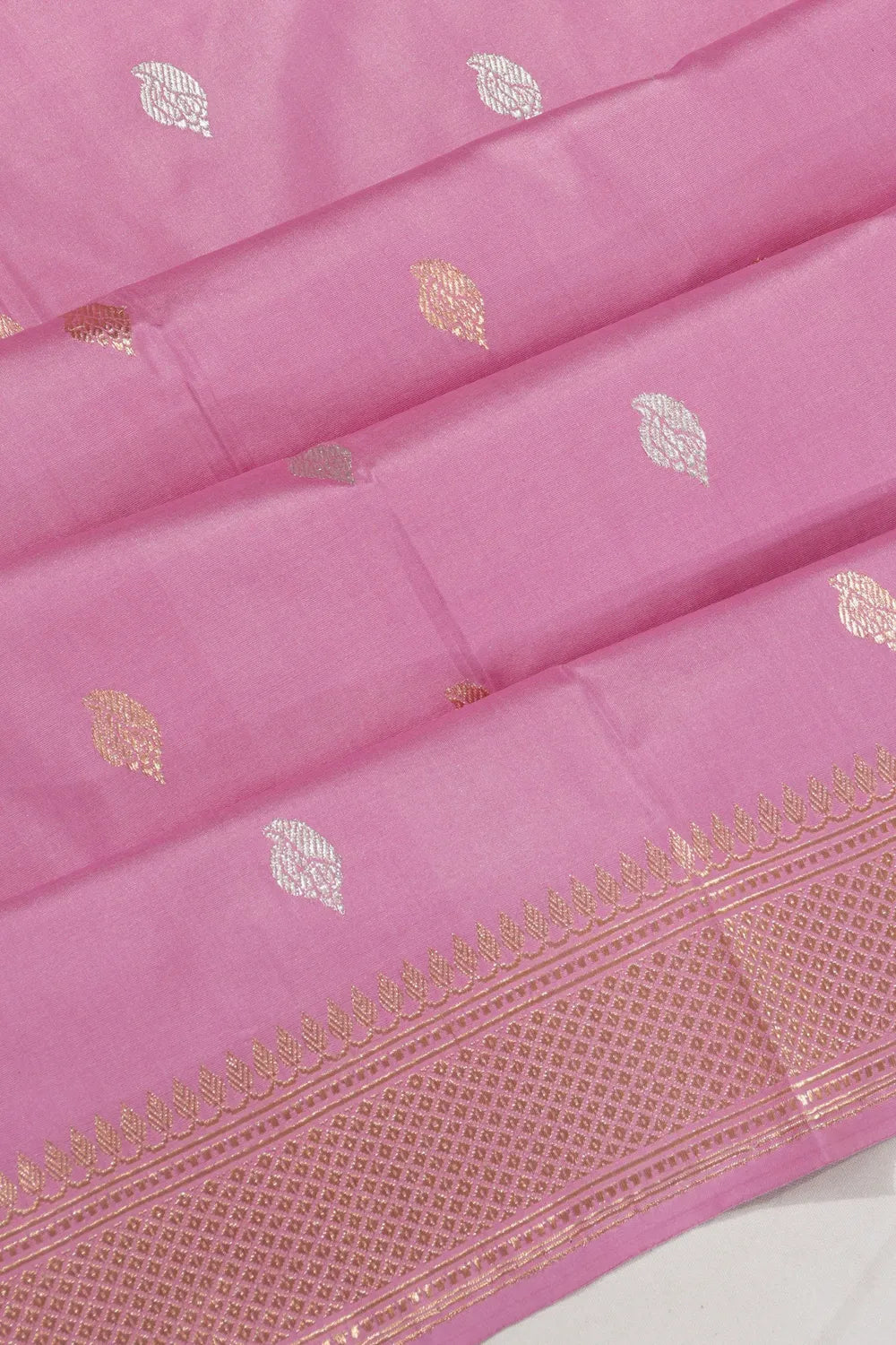 Banarasi Silk Butta Lavender Saree