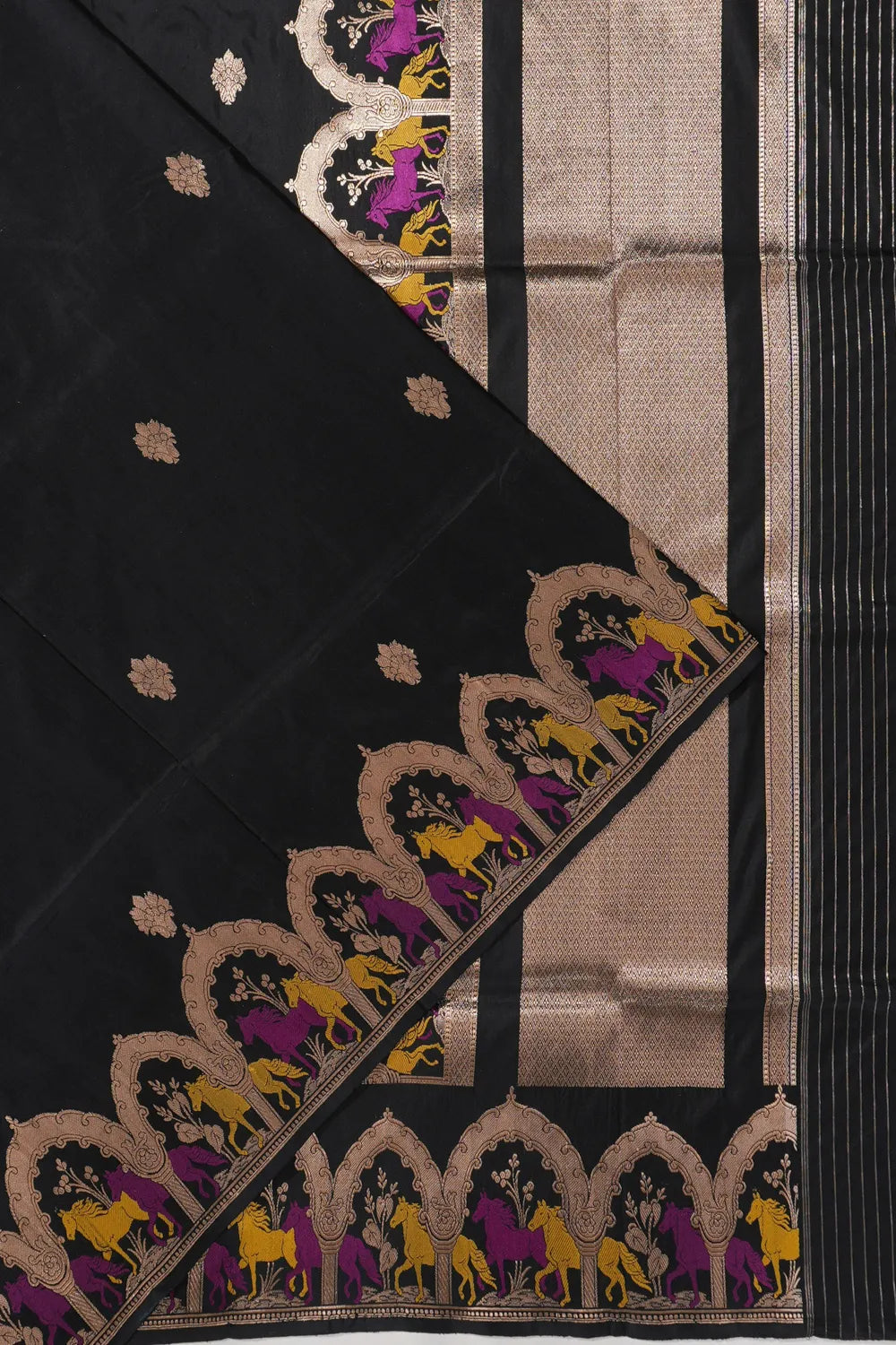 Banarasi Silk Butta Black Saree
