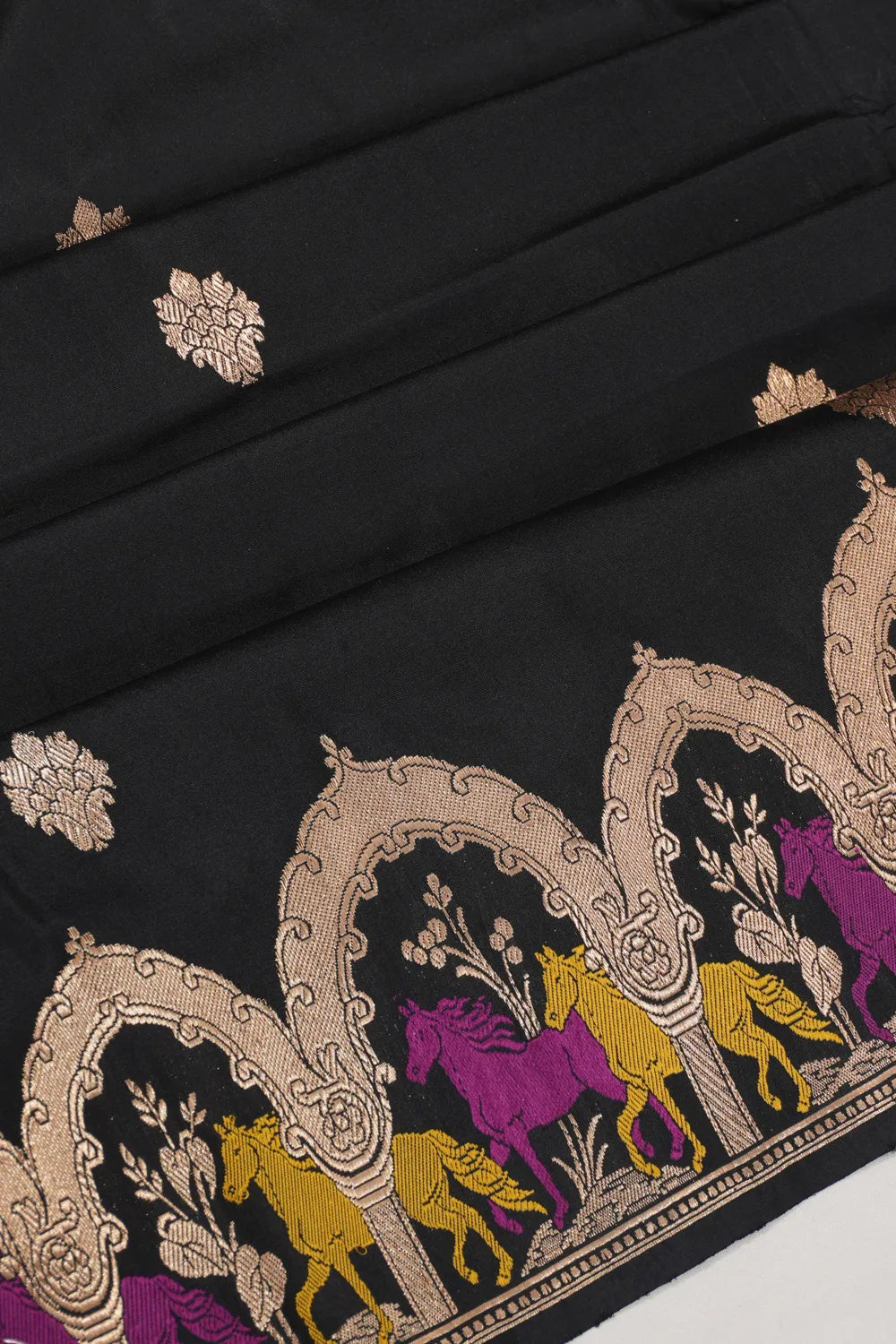 Banarasi Silk Butta Black Saree