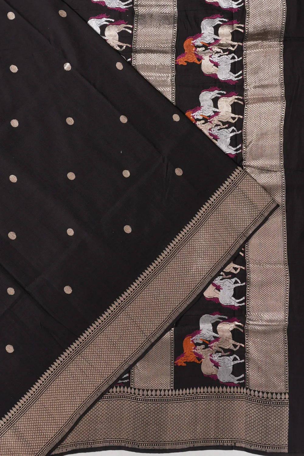 Banarasi Silk Butta Black Saree