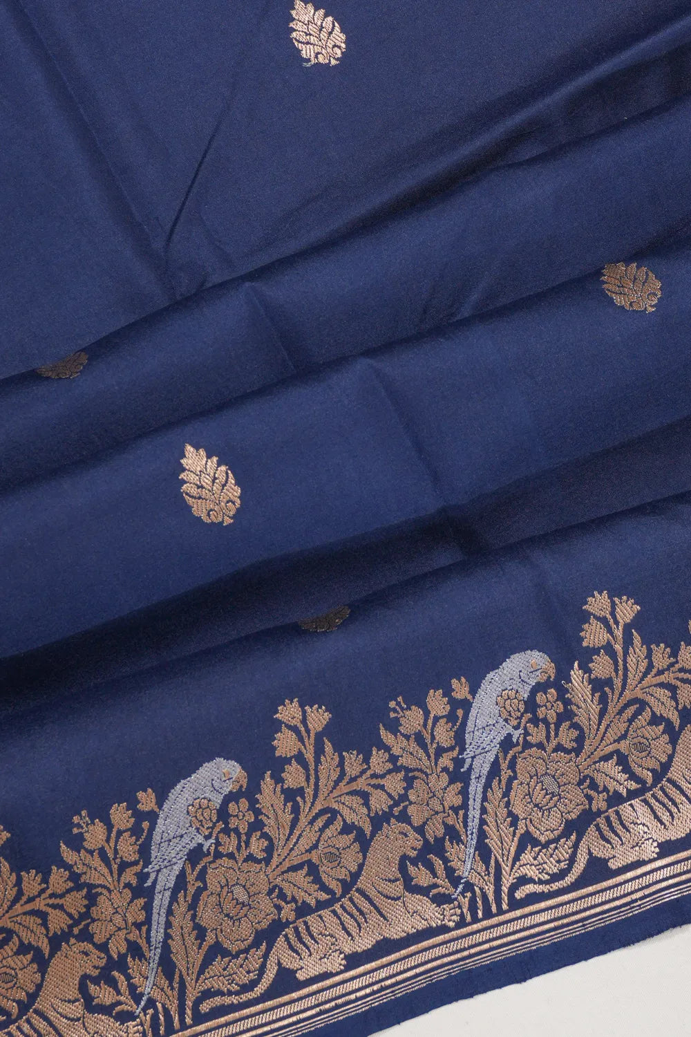Banarasi Silk Butta Blue Saree