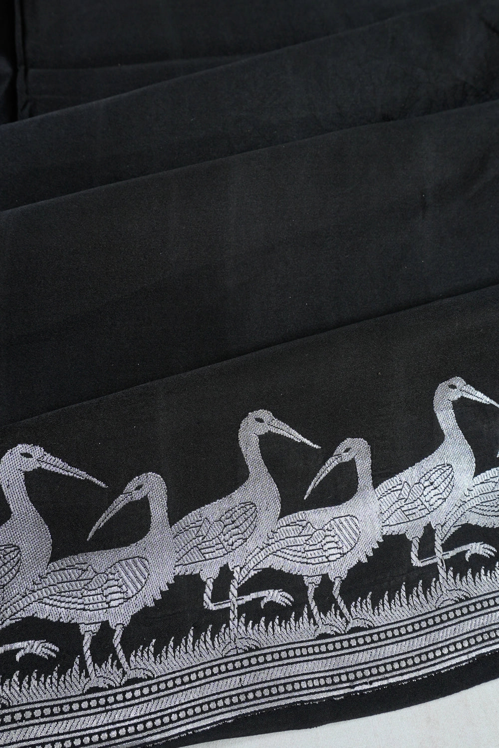 Banarasi Silk Plain Black Saree