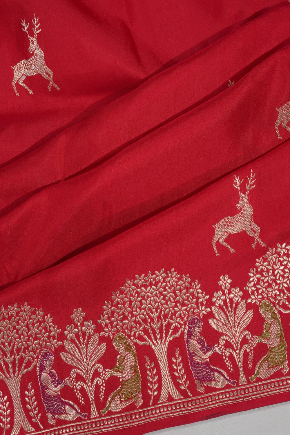 Banarasi Silk Butta Red Saree