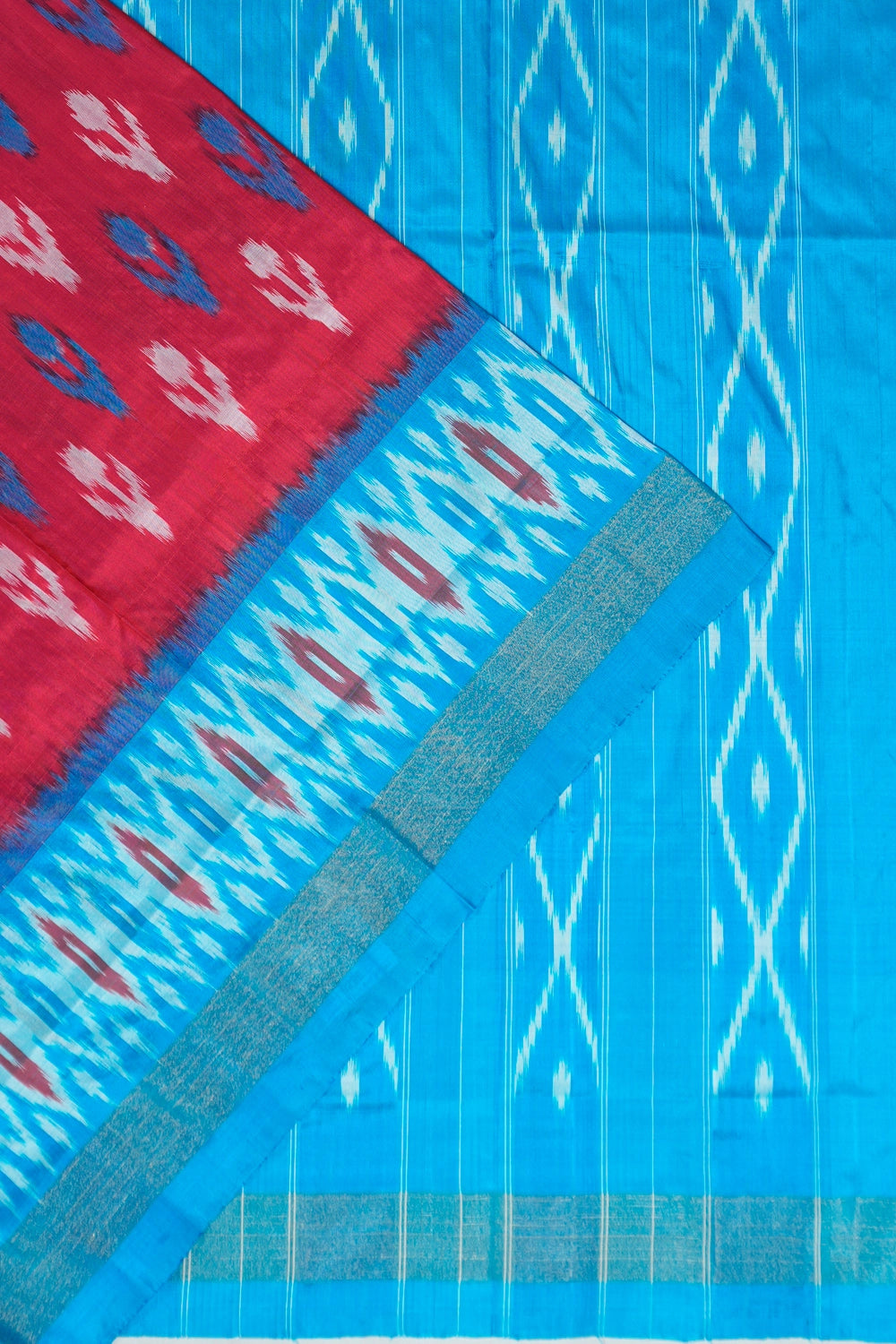 Pochampally Silk Ikat Red Saree