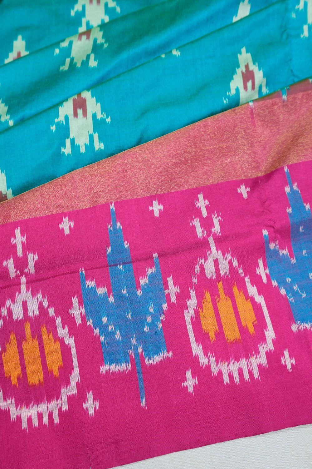 Pochampally Silk Ikat Sea Green Saree