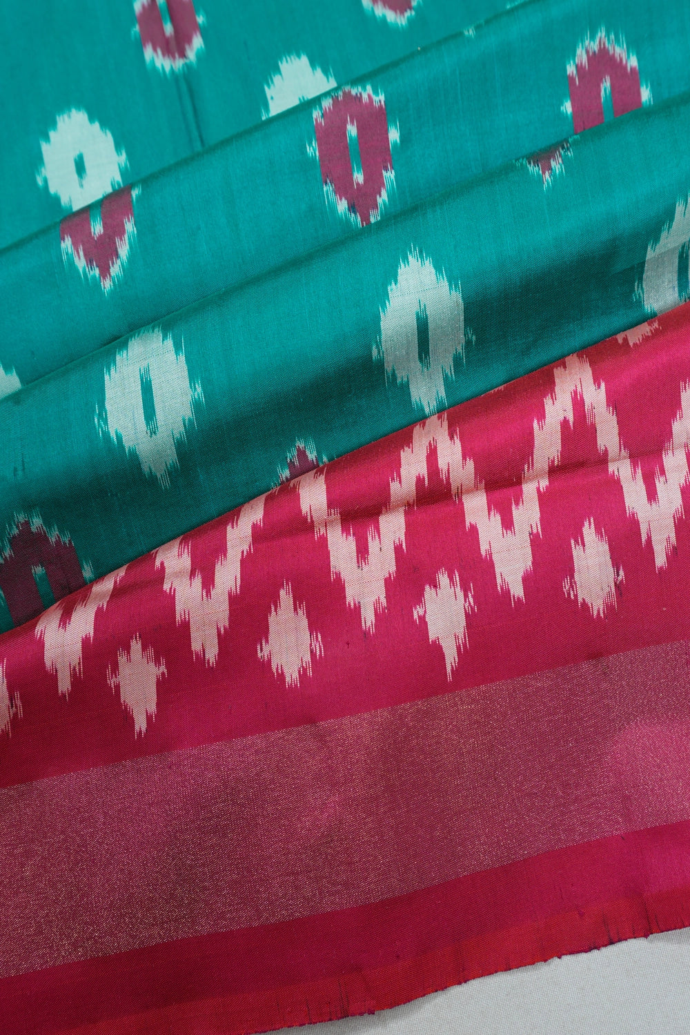Pochampally Silk Ikat Sea Green Saree