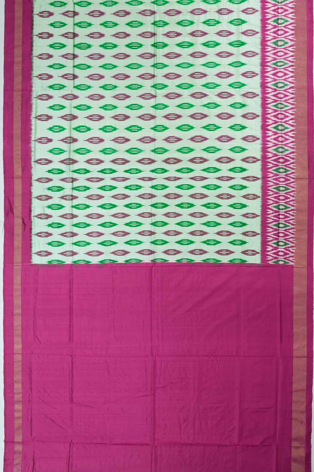 Pochampally Silk Ikat Mint Green Saree