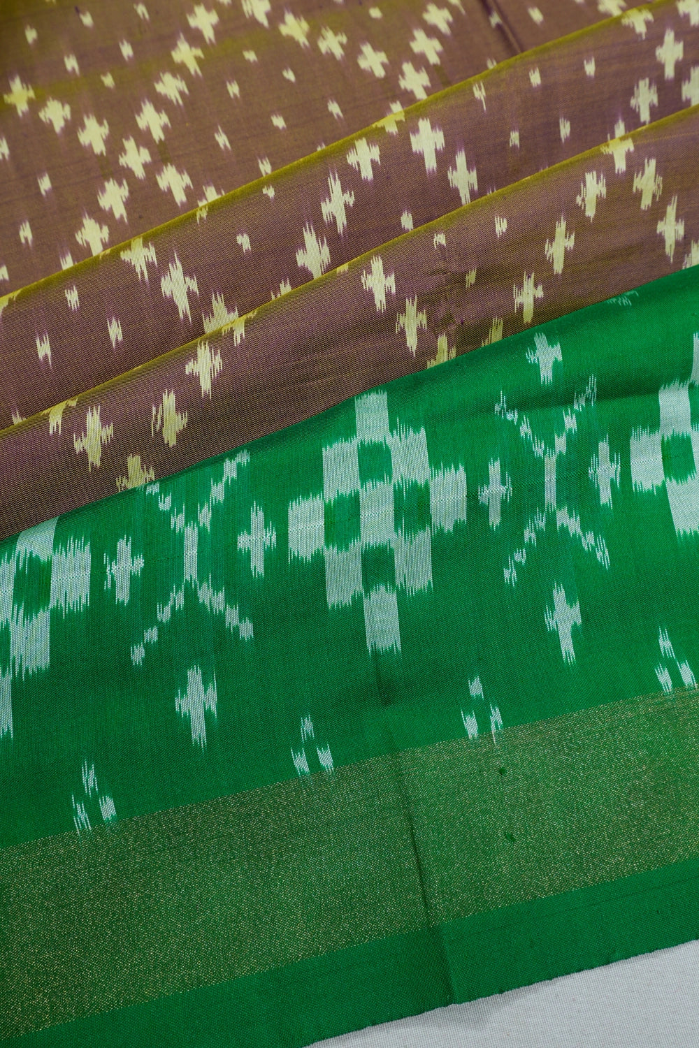Pochampally Silk Ikat Brown Saree