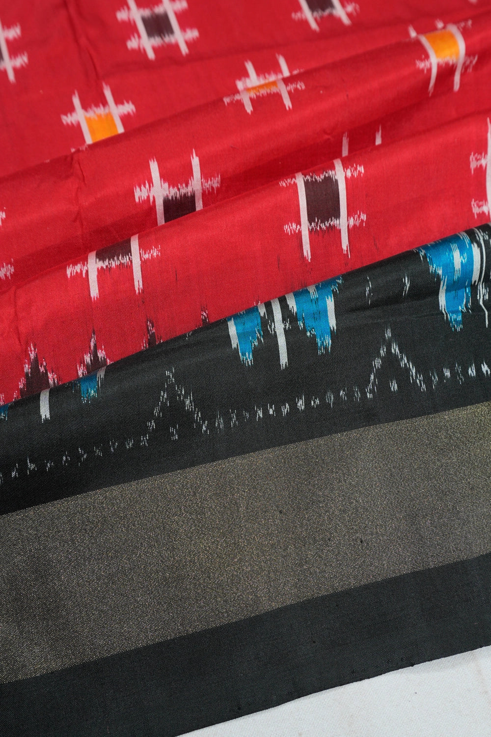 Pochampally Silk Ikat Tomato Red Saree