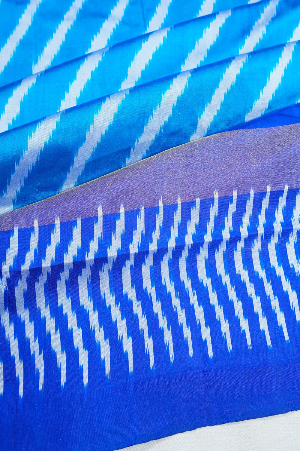 Pochampally Silk Ikat Blue Saree