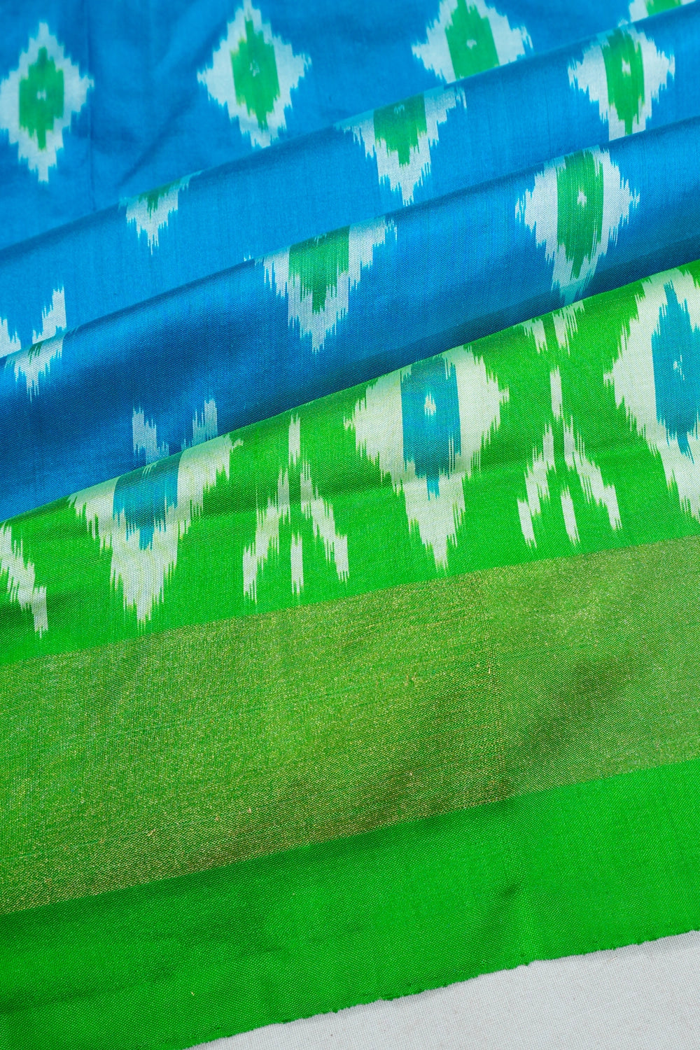 Pochampally Silk Ikat Sky Blue Saree