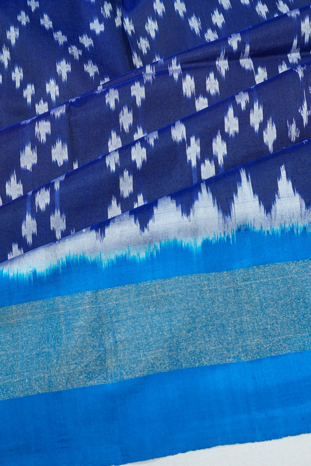 Pochampally Silk Ikat Blue Saree