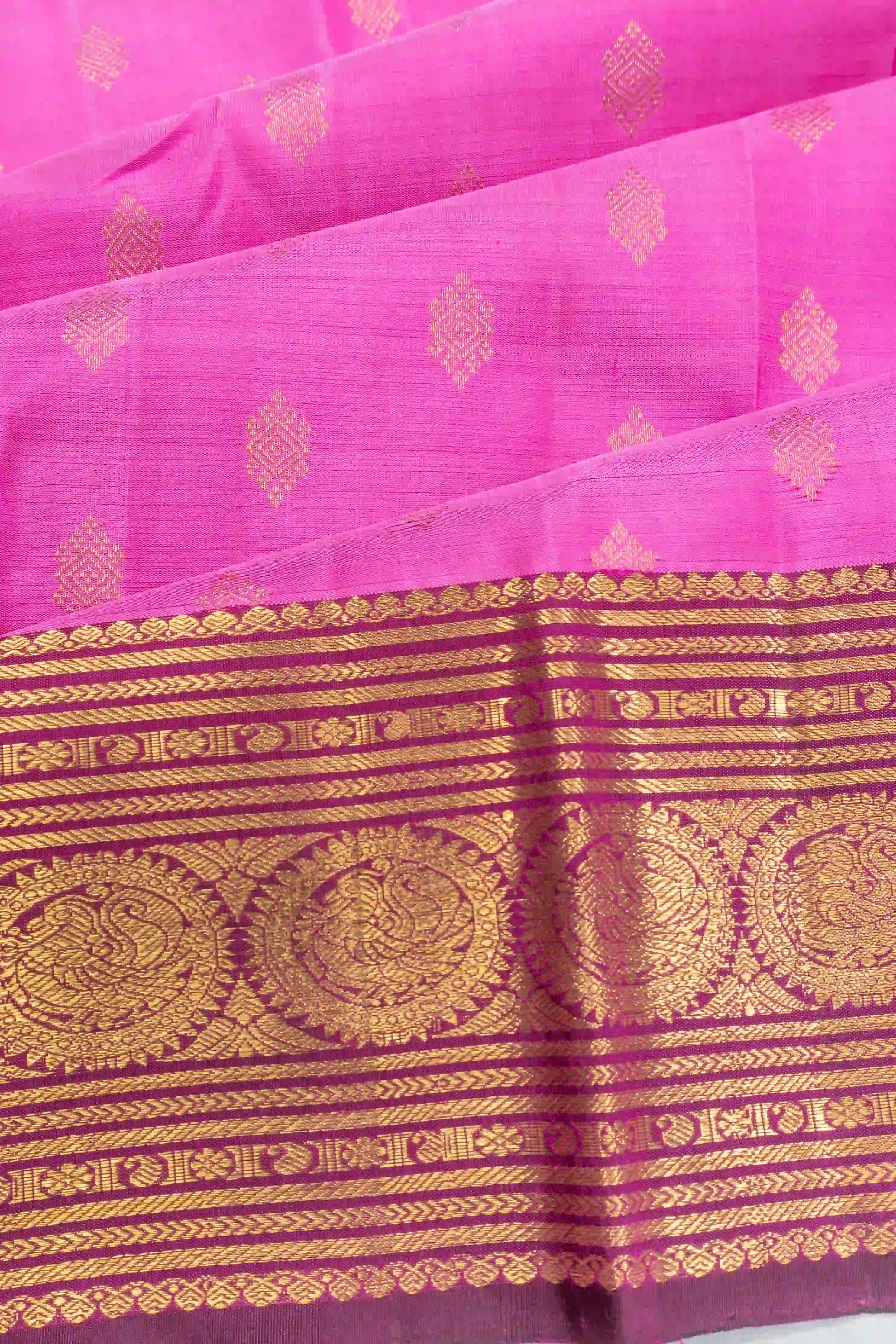 Kanchipuram Silk Butta Pink Saree