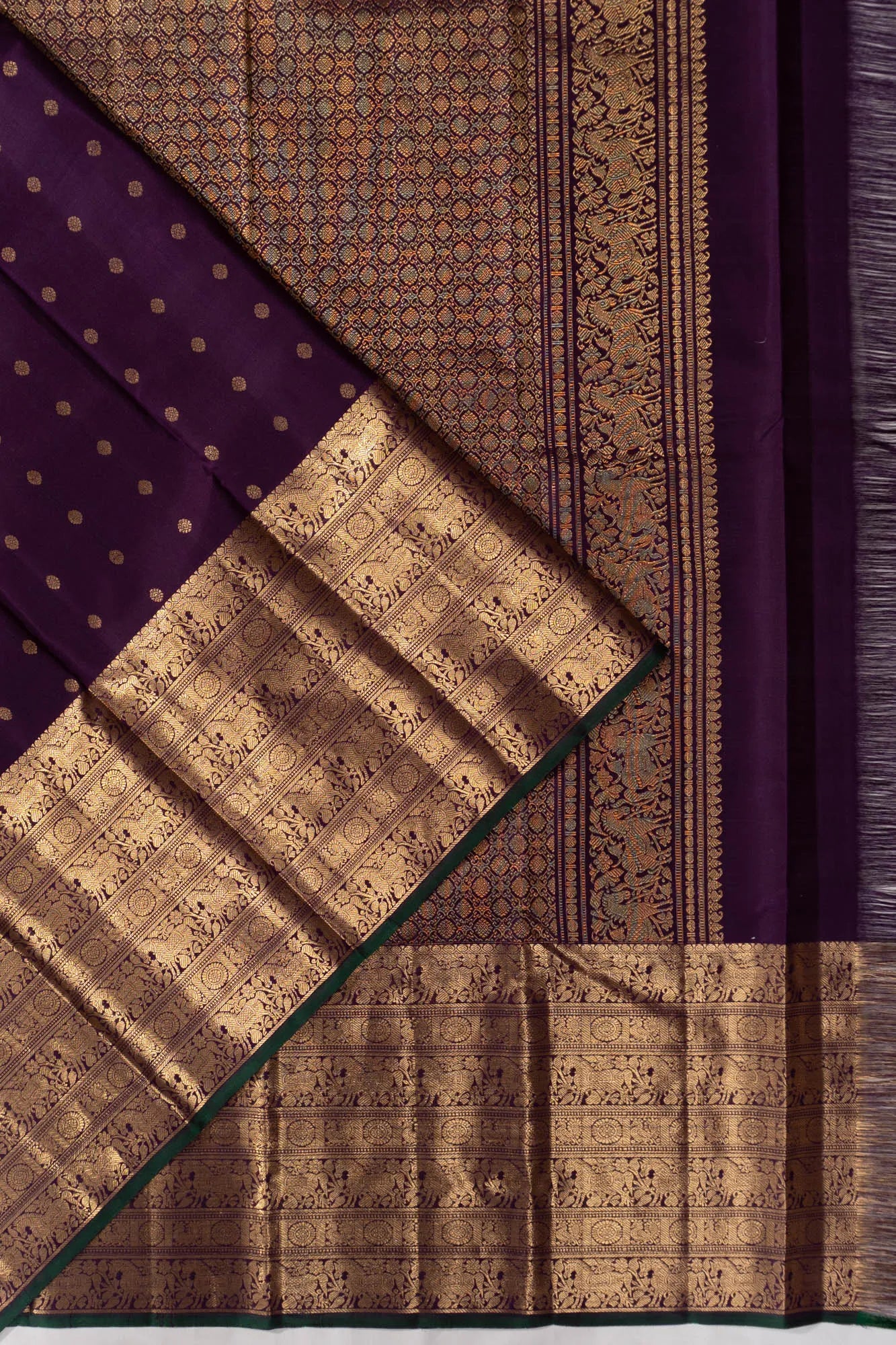 Kanchipuram Silk Butta Purple Saree