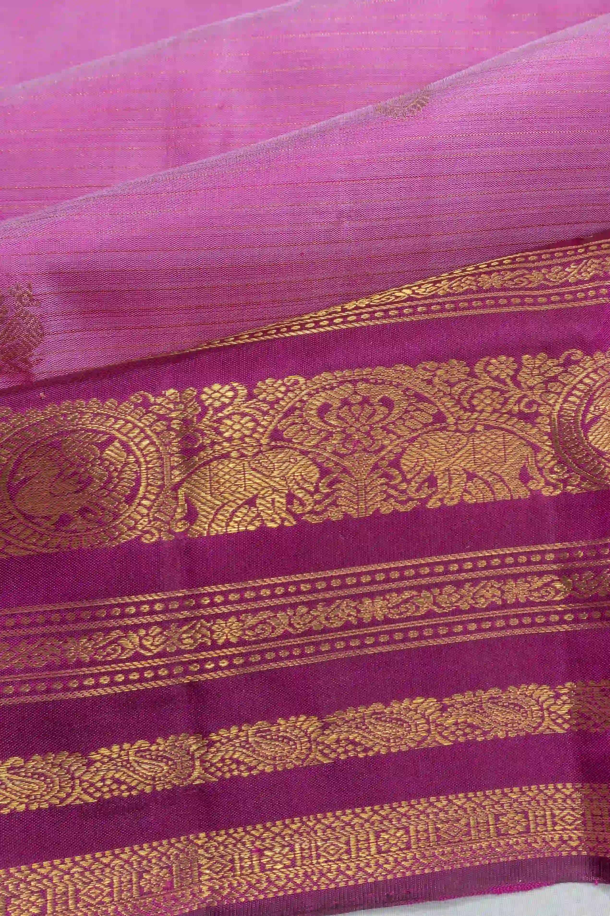 Kanchipuram Silk Butta Pink Saree