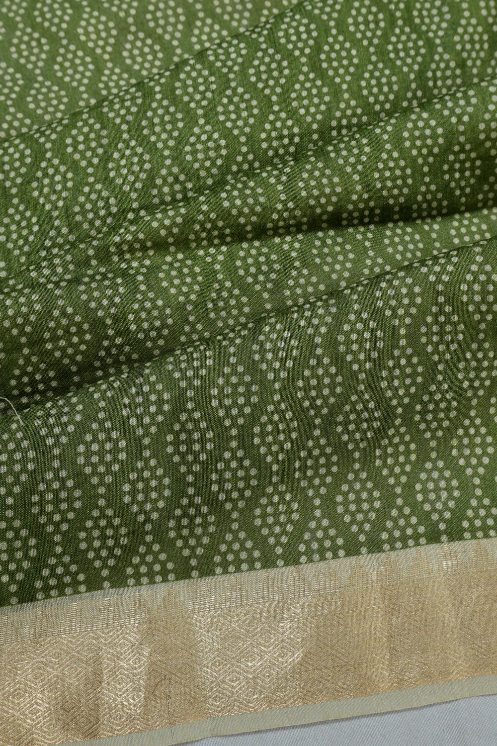 Tussar Brocade Green Saree