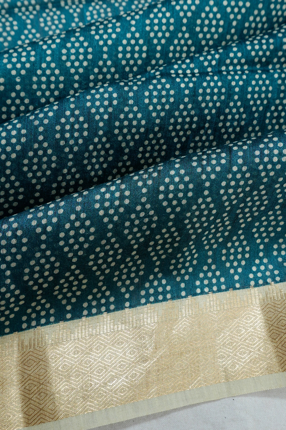 Tussar Brocade Blue Saree