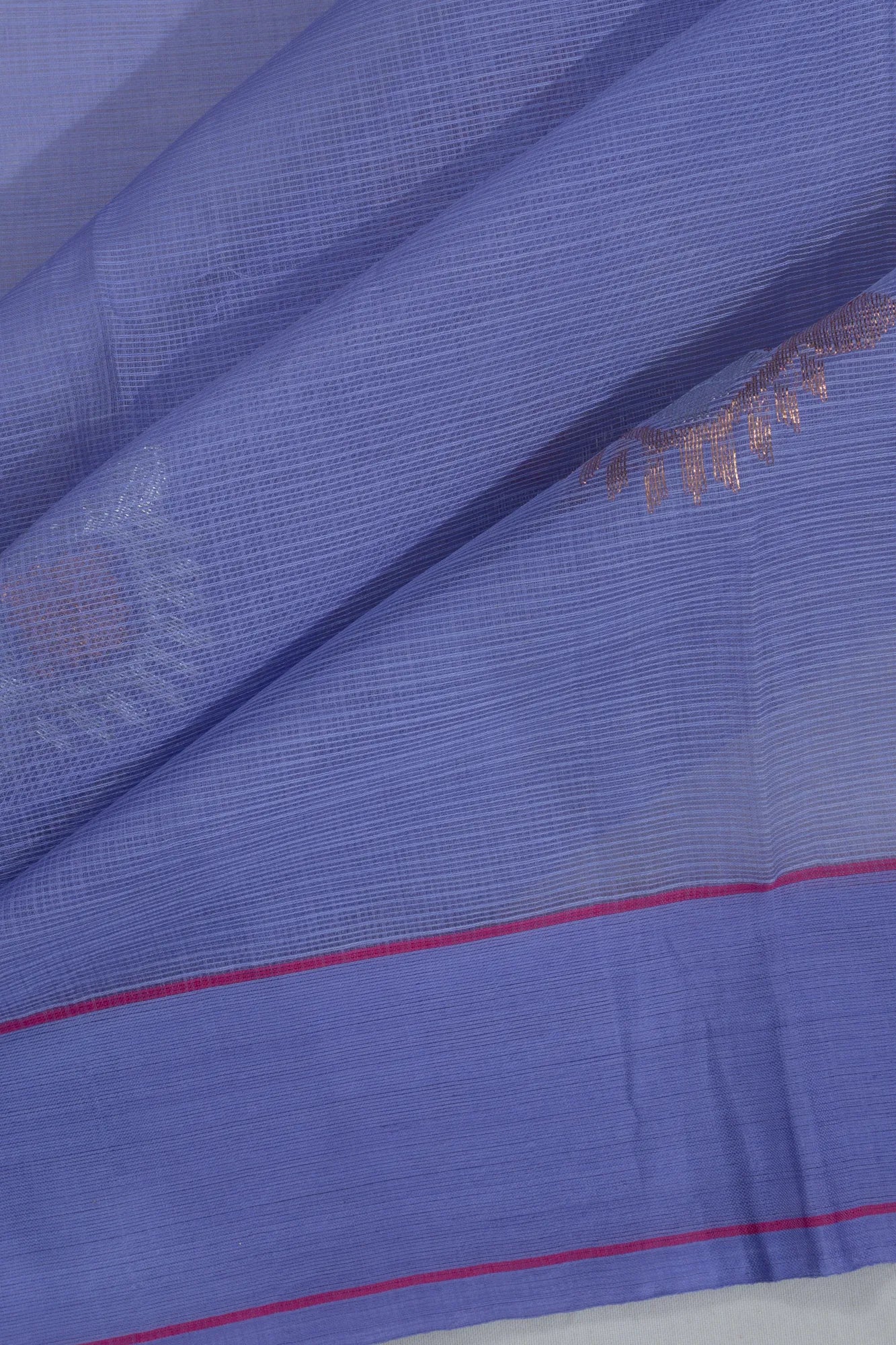 Zari Kota Cotton Butta Lavender Saree