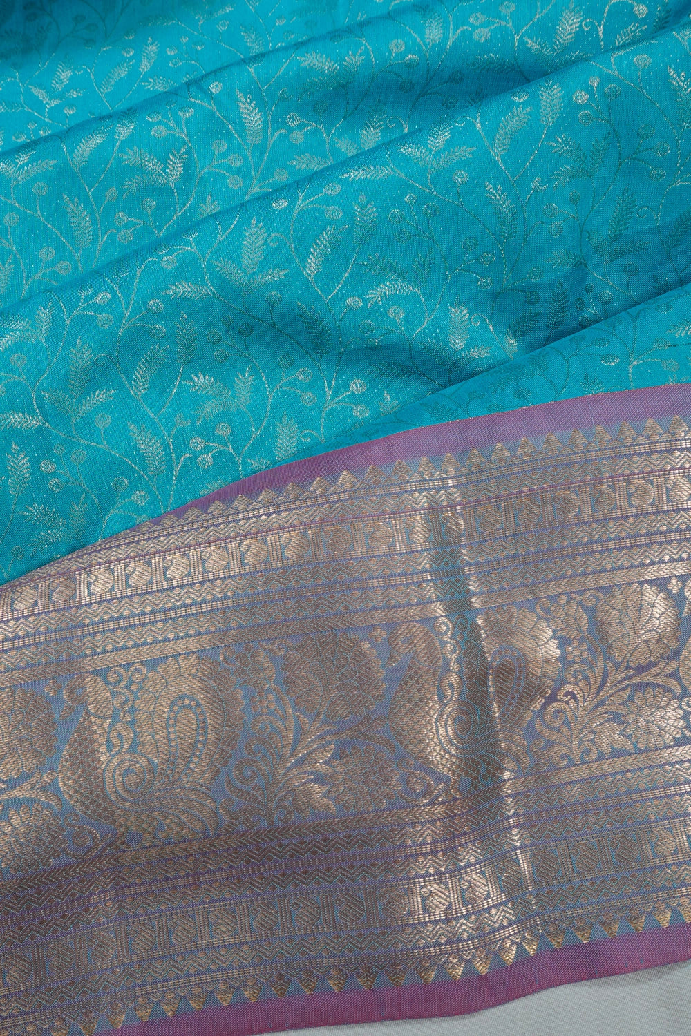 Taranga Kanchi Silk Brocade Sky Blue Saree