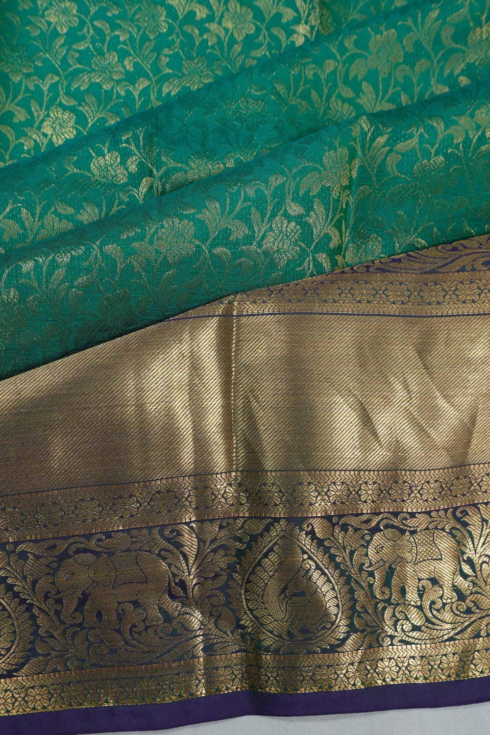 Taranga Kanchi Silk Brocade Blue Saree