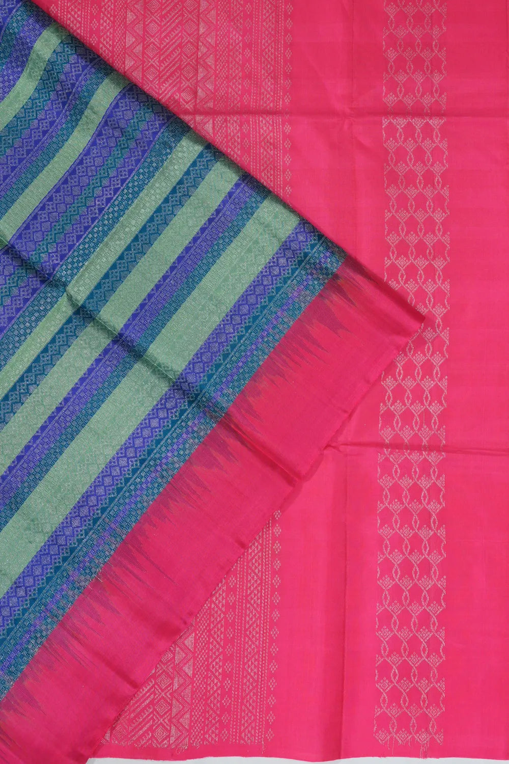 Coimbatore Soft Silk Brocade Blue And Green Saree