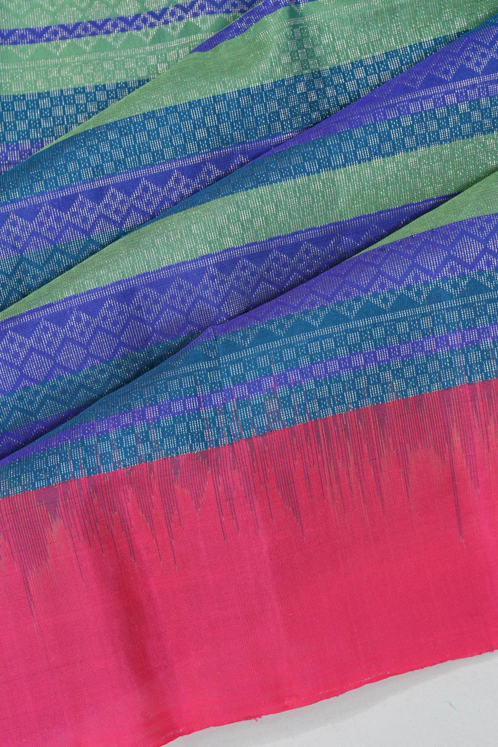 Coimbatore Soft Silk Brocade Blue And Green Saree