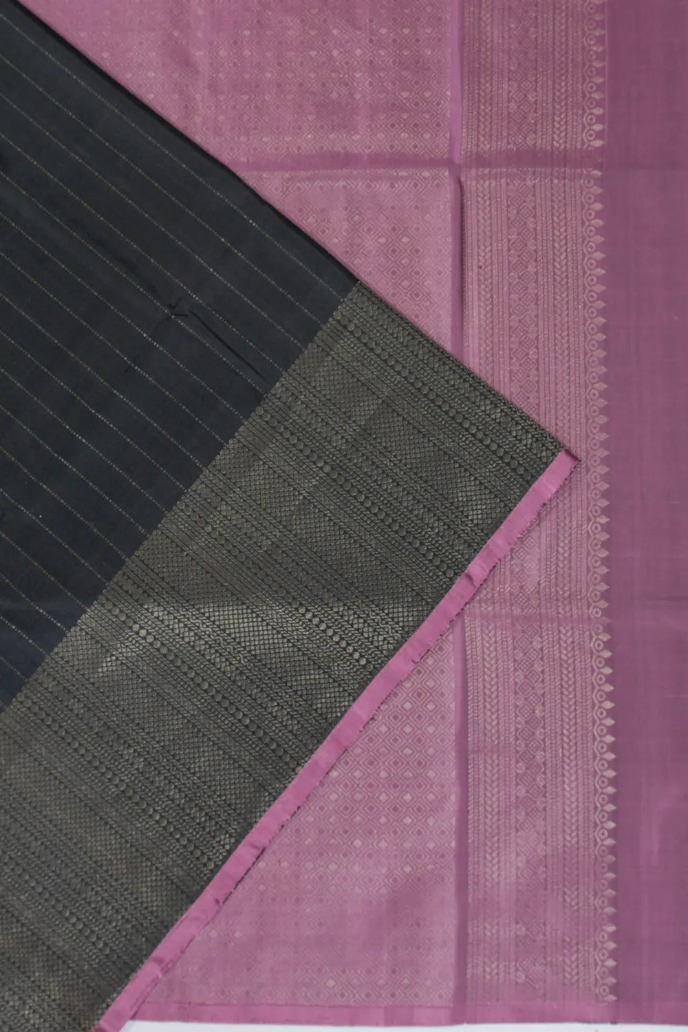 Coimbatore Soft Silk Lines Black Saree