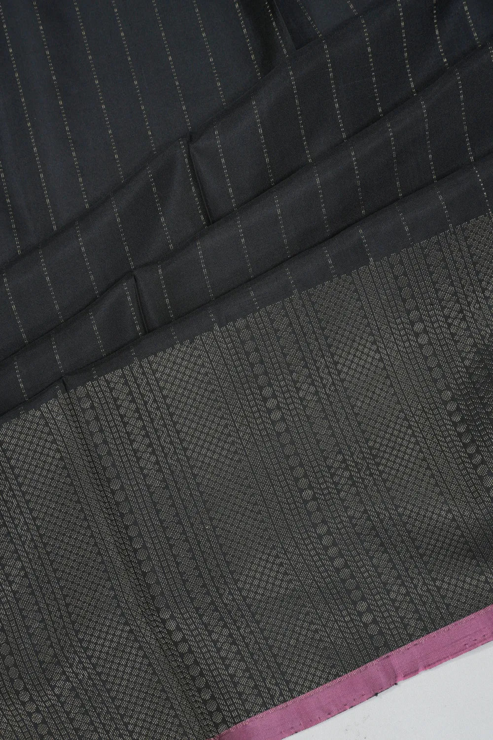 Coimbatore Soft Silk Lines Black Saree