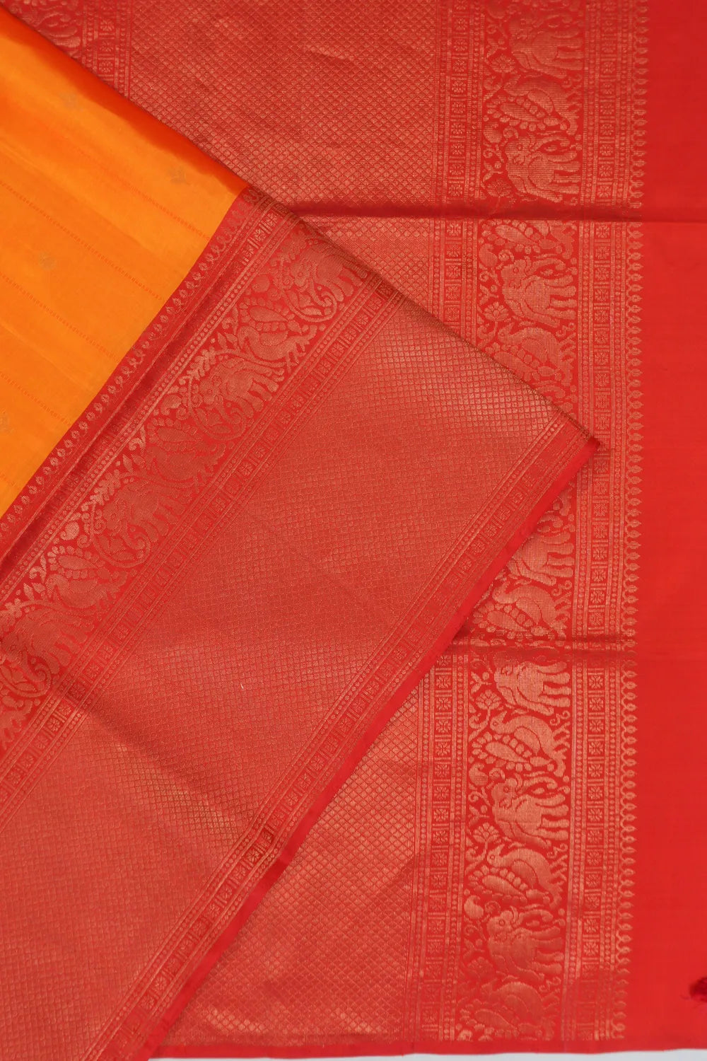 Coimbatore Soft Silk Butta Orange Saree