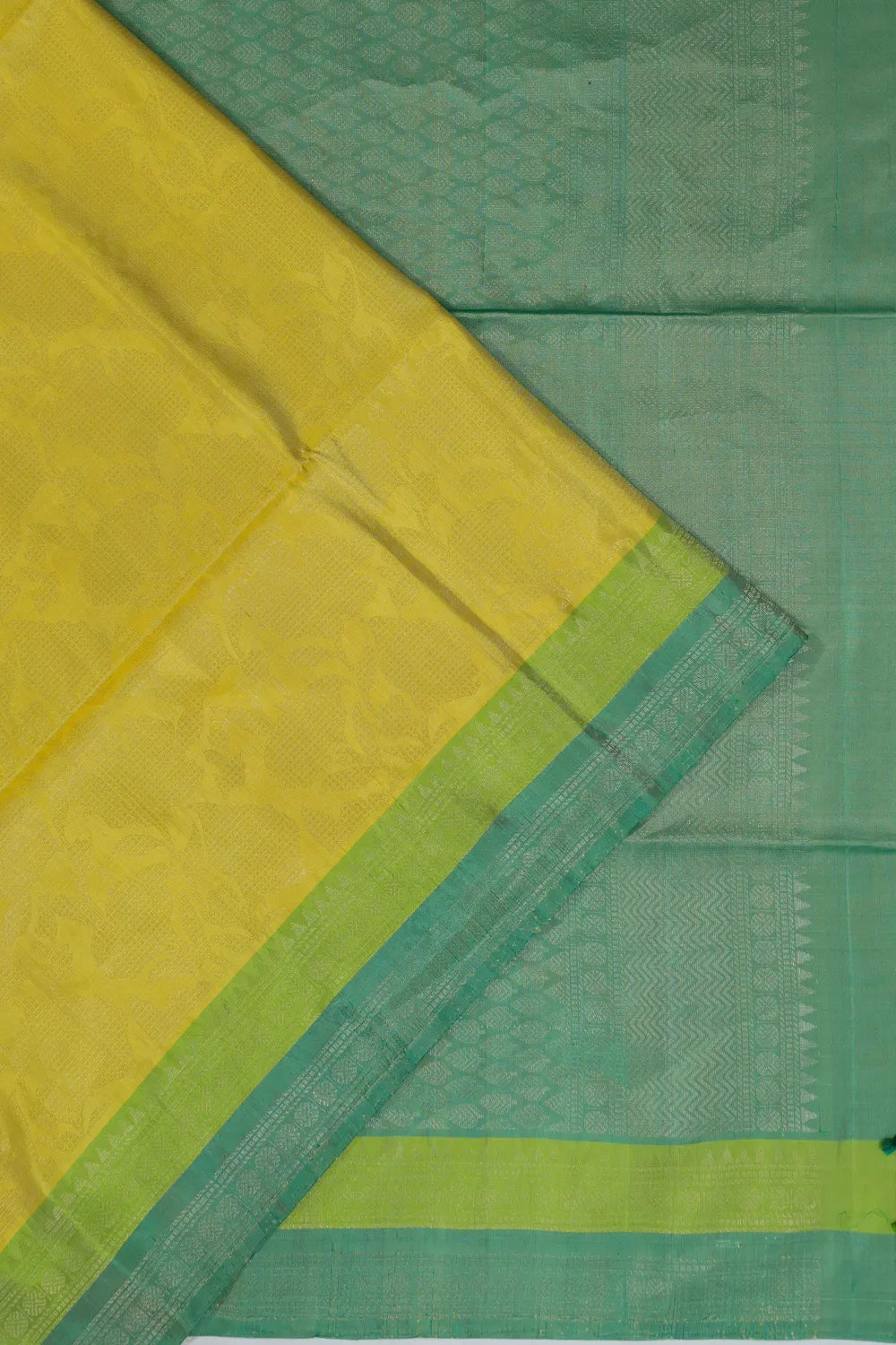 Coimbatore Soft Silk Brocade Yellow Saree