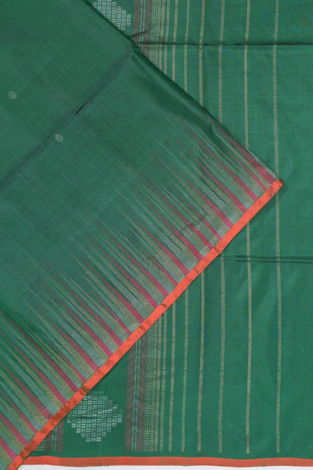 Coimbatore Soft Silk Butta Dark Green Saree