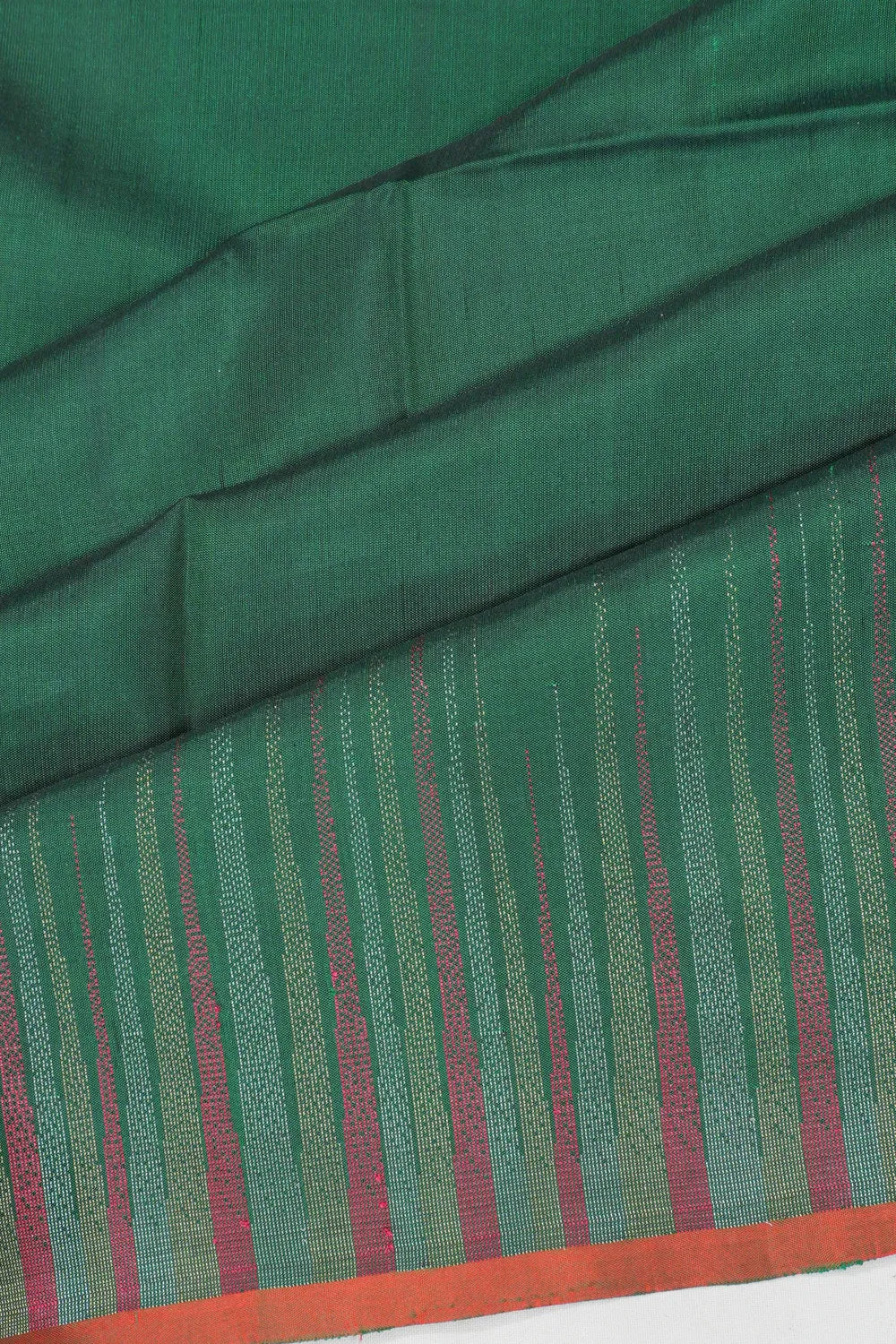 Coimbatore Soft Silk Butta Dark Green Saree