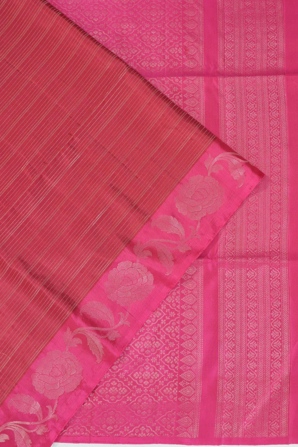 Coimbatore Soft Silk Lines Red Saree