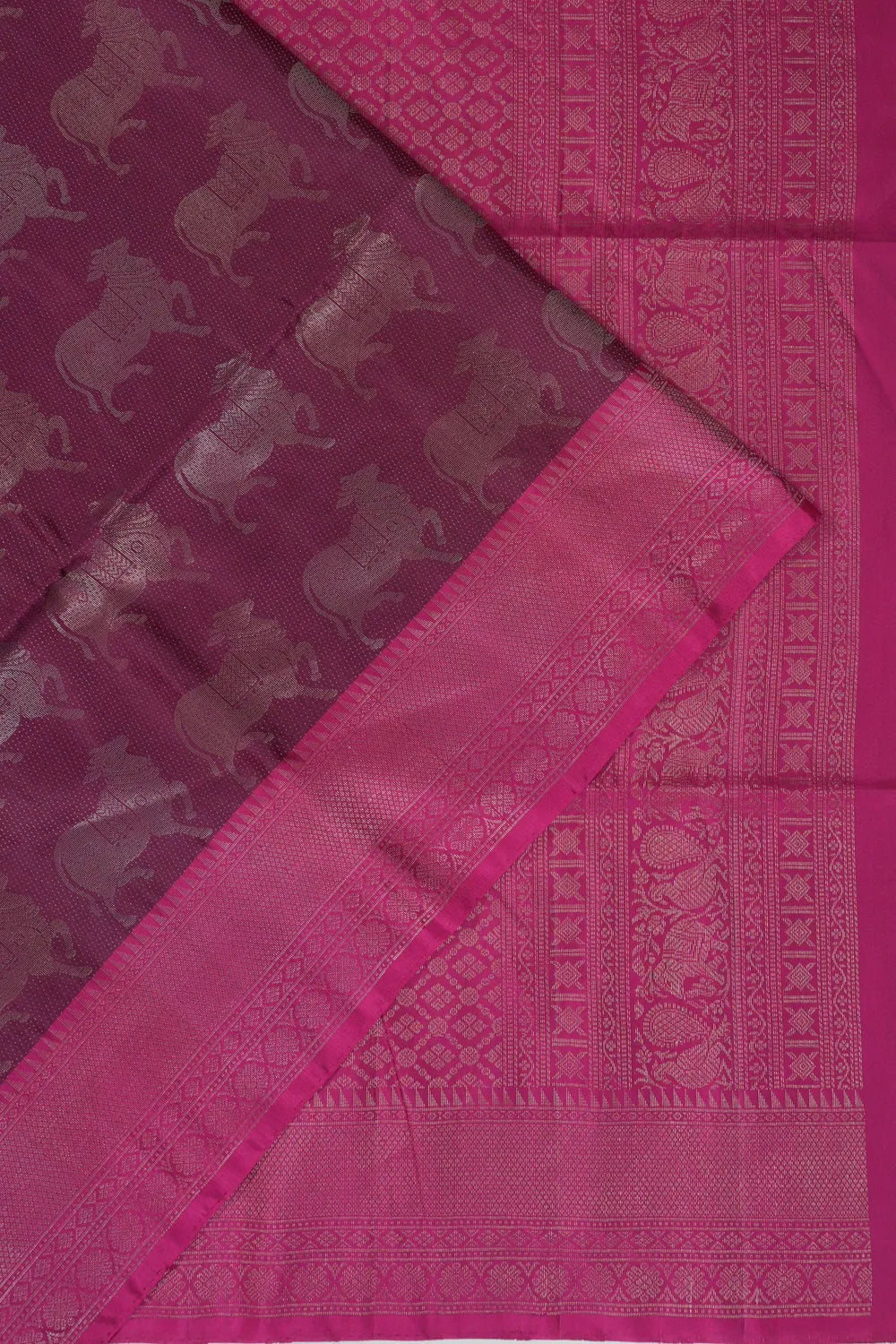 Coimbatore Soft Silk Butta Purple Saree With Pichwai Motifs