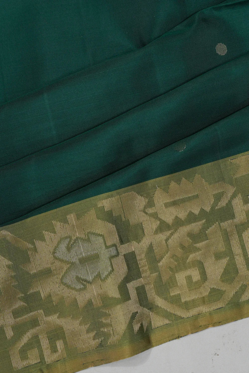 Coimbatore Soft Silk Butta Bottle Green Saree