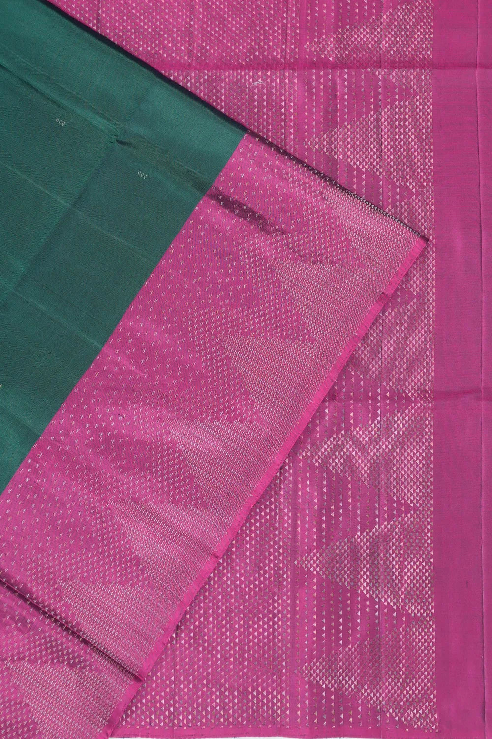 Coimbatore Soft Silk Butta Dark Green Saree